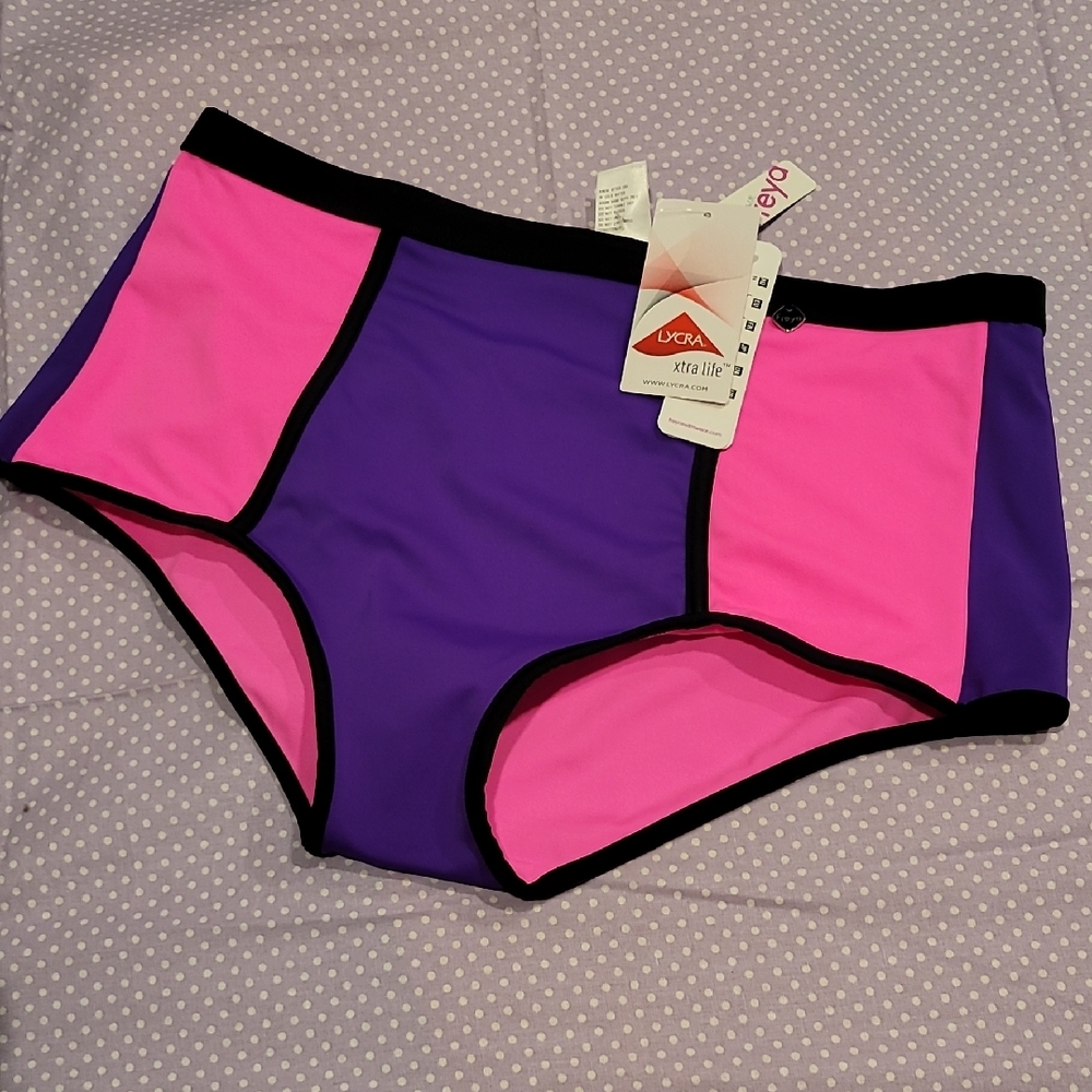 Freya Pink and Purple Bikini Bottom - Picture 2 of 4